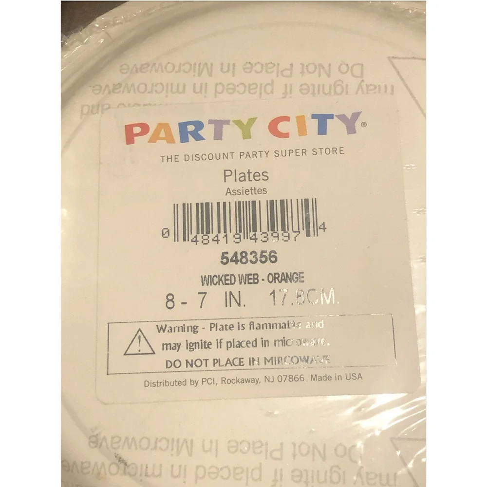 NWT HALLOWEEN PARTY Bundle Dessert Plates Napkins Cups Set Spider‎ Web Spider